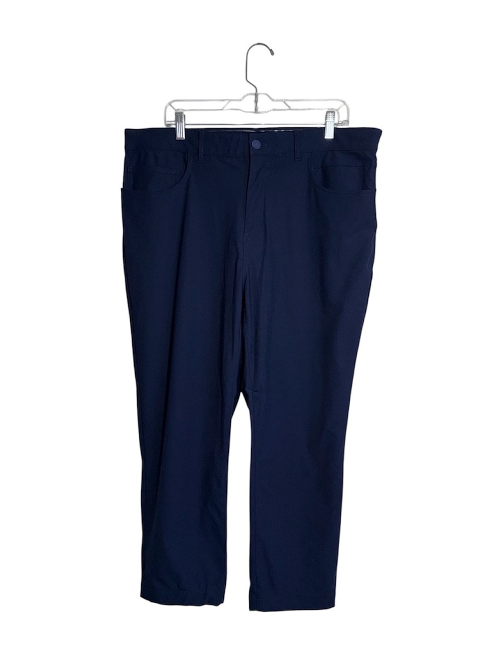 Ben Sherman Sport Men’s Slim Straight Pants Navy Blue Golf Workwear 38 Hemmed